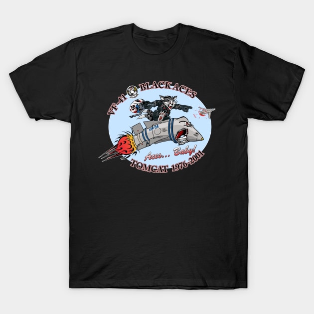 VF-41 Black Aces Nose Art Variation T-Shirt by MBK